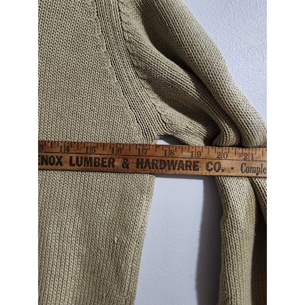 Paul Stuart Made in Scotland 100% Cotton Crewneck Sweater Beige Tan Small Women - Picture 7 of 8